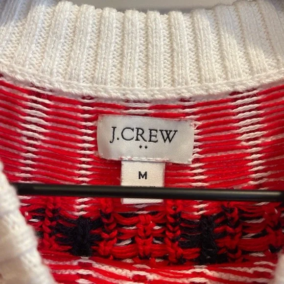 J. Crew Factory SZ M Red White and Blue Fair Isle Ski Sweater! - Picture 3 of 11